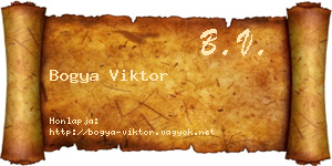 Bogya Viktor névjegykártya
